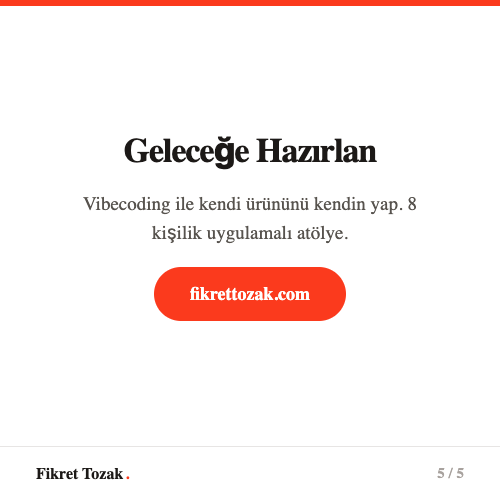 Vibecoding ile geleceğe hazırlan - Kendi ürününü kendin yap
