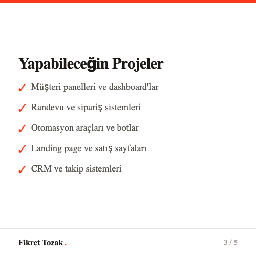 Vibecoding ile yeni servisler - Dashboard geliştirme, form ve otomasyon araçları, mini SaaS ürünler, prototip ve MVP hizmeti, dijital araç danışmanlığı