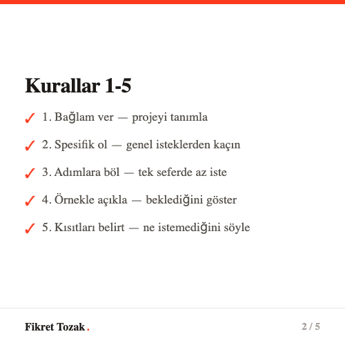 Prompt kalitesi neden önemli? - İyi prompt ile kötü prompt arasındaki fark