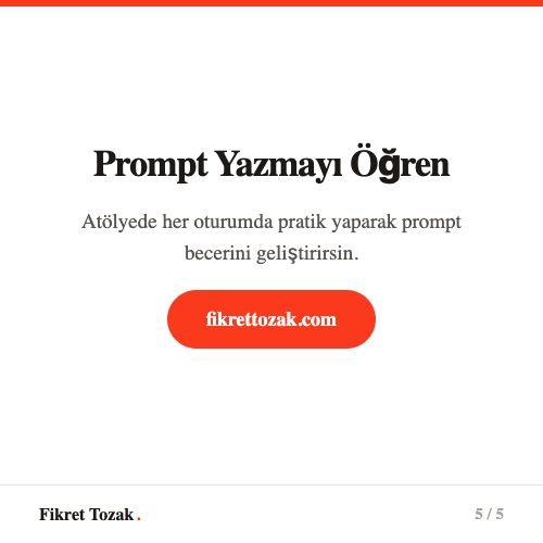 Prompt yazma becerini geliştir - Vibecoding atölyesine katıl