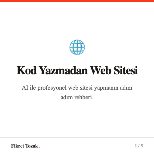 Kod yazmadan web sitesi nasıl yapılır? AI ile profesyonel web sitesi oluşturma