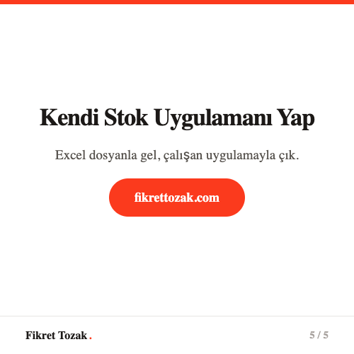 Kendi stok uygulamanı yap - Vibecoding atölyesinde 2 haftada kendi işletme aracını geliştir