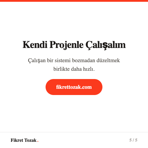 Kendi projenle birlikte çalışalım - Ücretsiz tanışma toplantısı