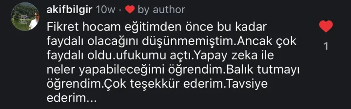 @akifbilgir Instagram yorumu