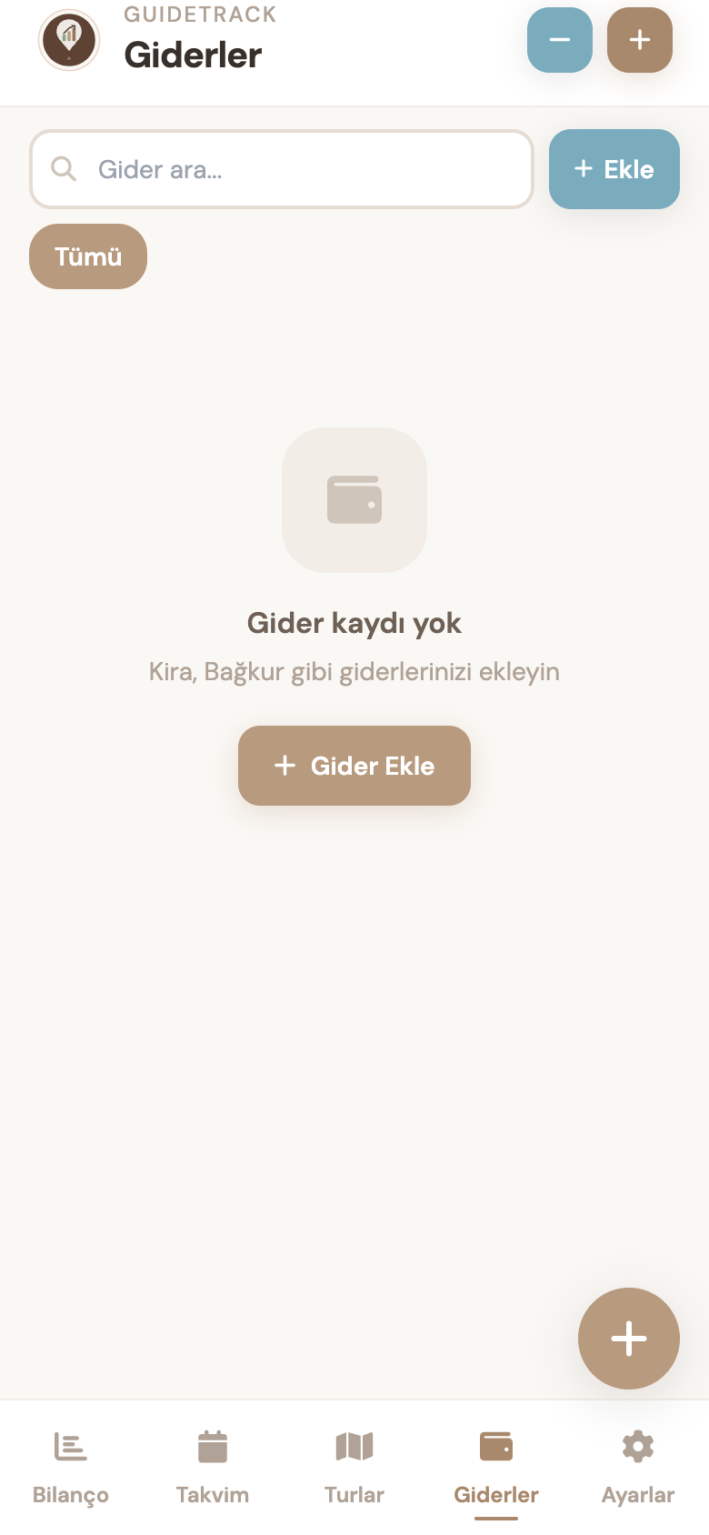 GuideTrack — expenses